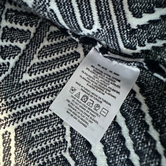 Anthropologie Moth Dahlia Jaquard Navy Knit Top - Picture 6 of 7